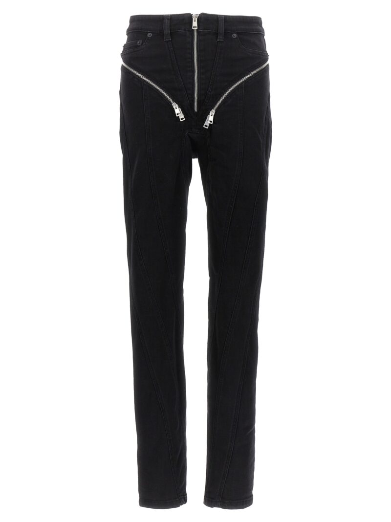 'Zipped spiral' jeans MUGLER Black