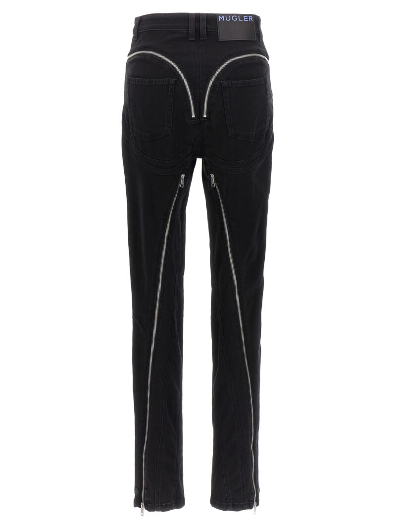 'Zipped spiral' jeans 23S6PA03892471999 MUGLER Black