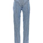 'Zipped spiral' jeans MUGLER Light Blue