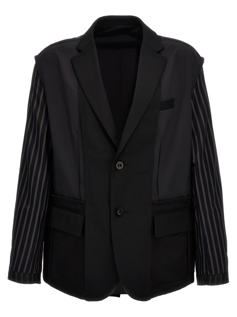 Two-material blazer SACAI Black