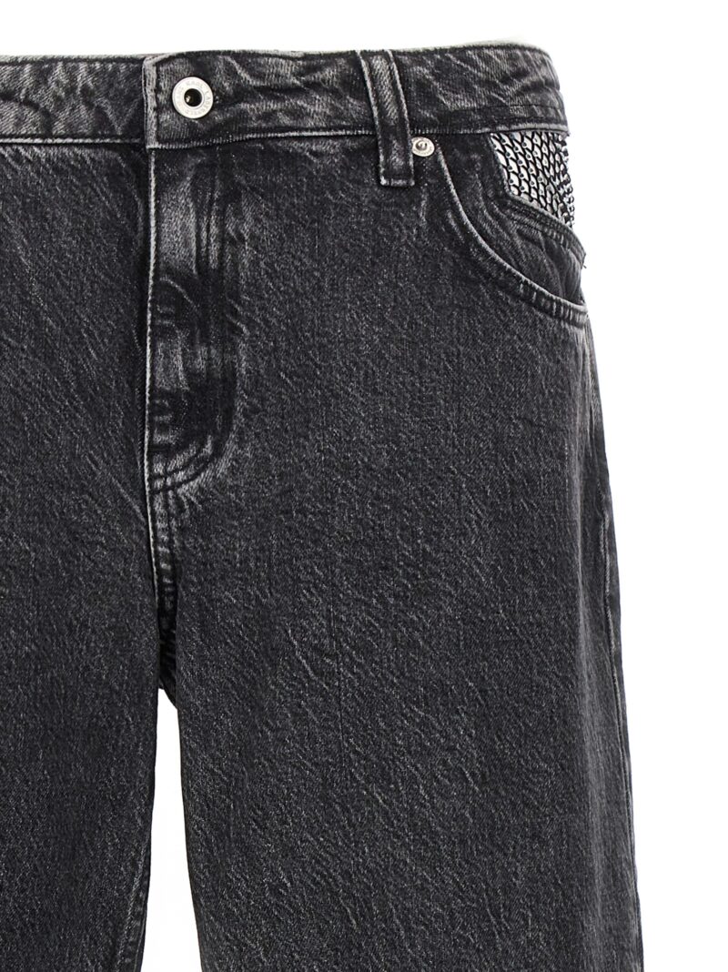Rhinestone detail jeans Woman KARL LAGERFELD Black