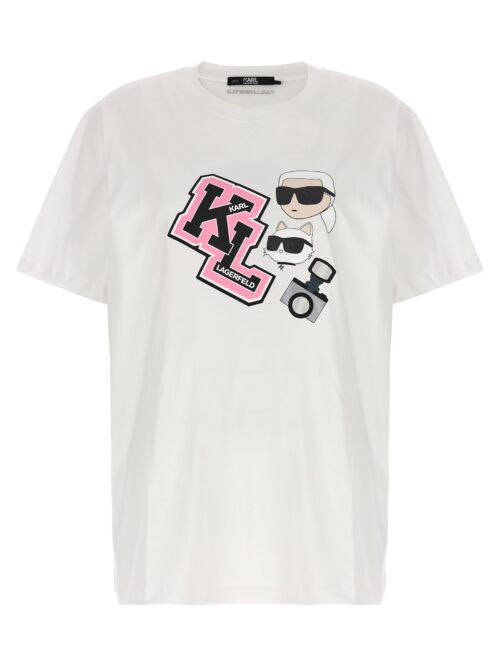 'Oversized ikonik' T-shirt KARL LAGERFELD White