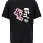 'Oversized ikonik' T-shirt KARL LAGERFELD Black