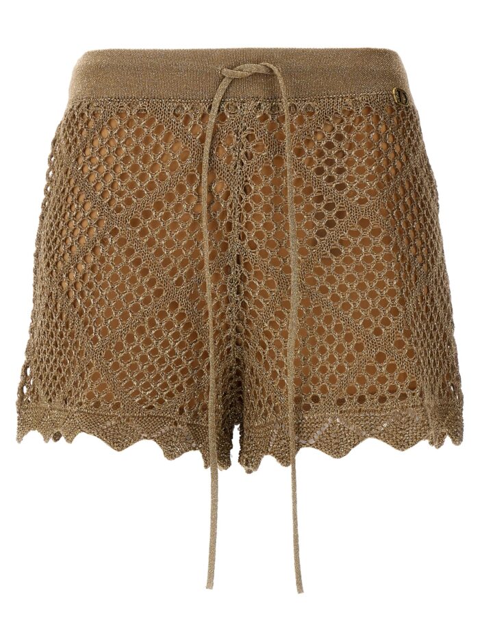 Knitted shorts TWIN SET Gold
