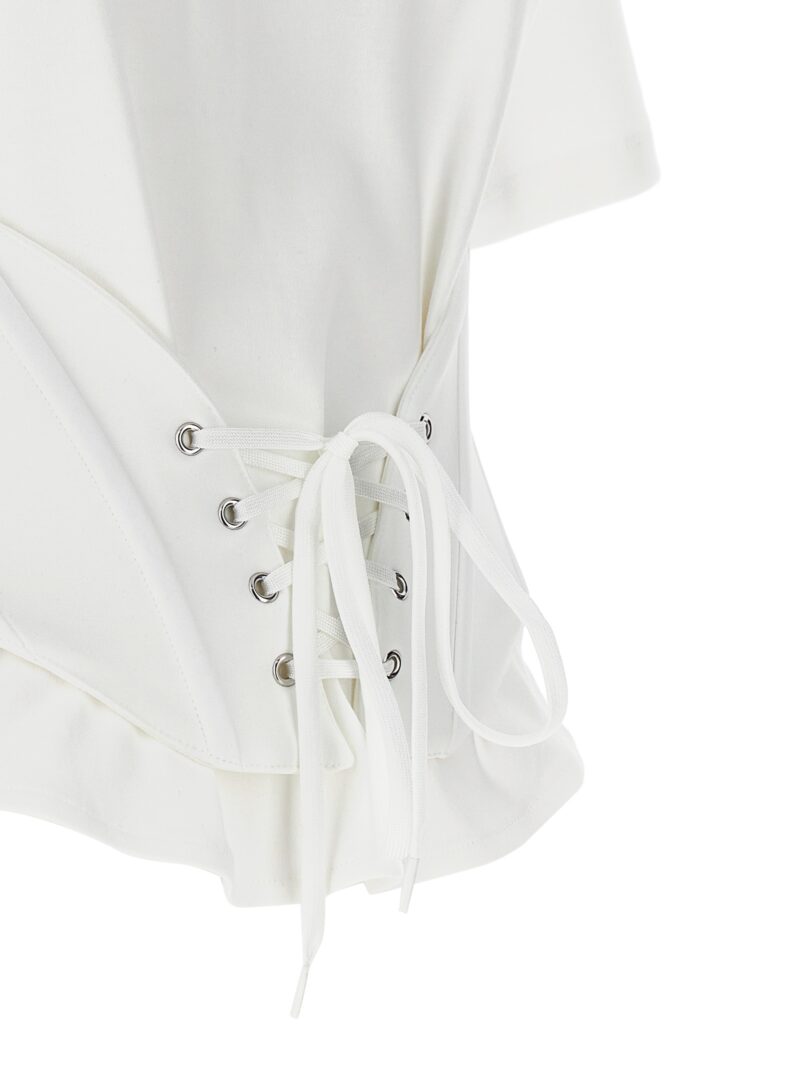 Corset T-shirt 100% cotton MUGLER White