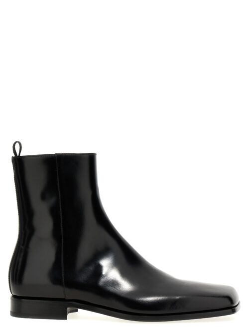 Brushed leather chelsea boots PRADA Black