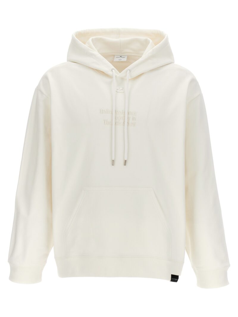 'AC' hoodie COURREGES White