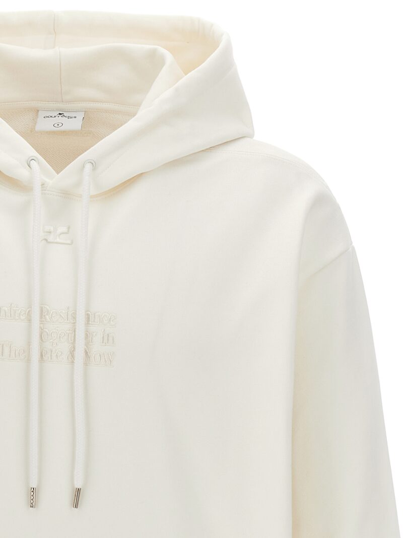 'AC' hoodie Man COURREGES White