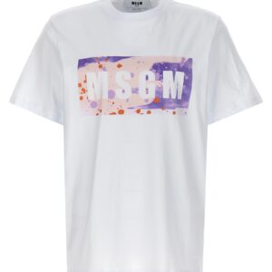 'Camo Season Box Logo' T-shirt MSGM White