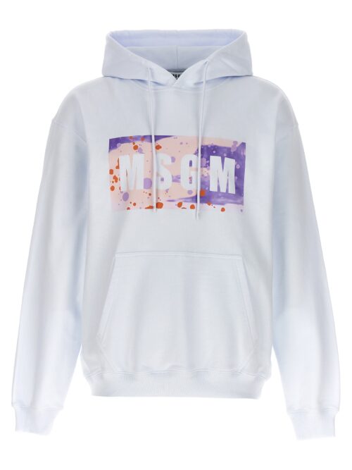 'Camo Season Box Logo' hoodie MSGM White