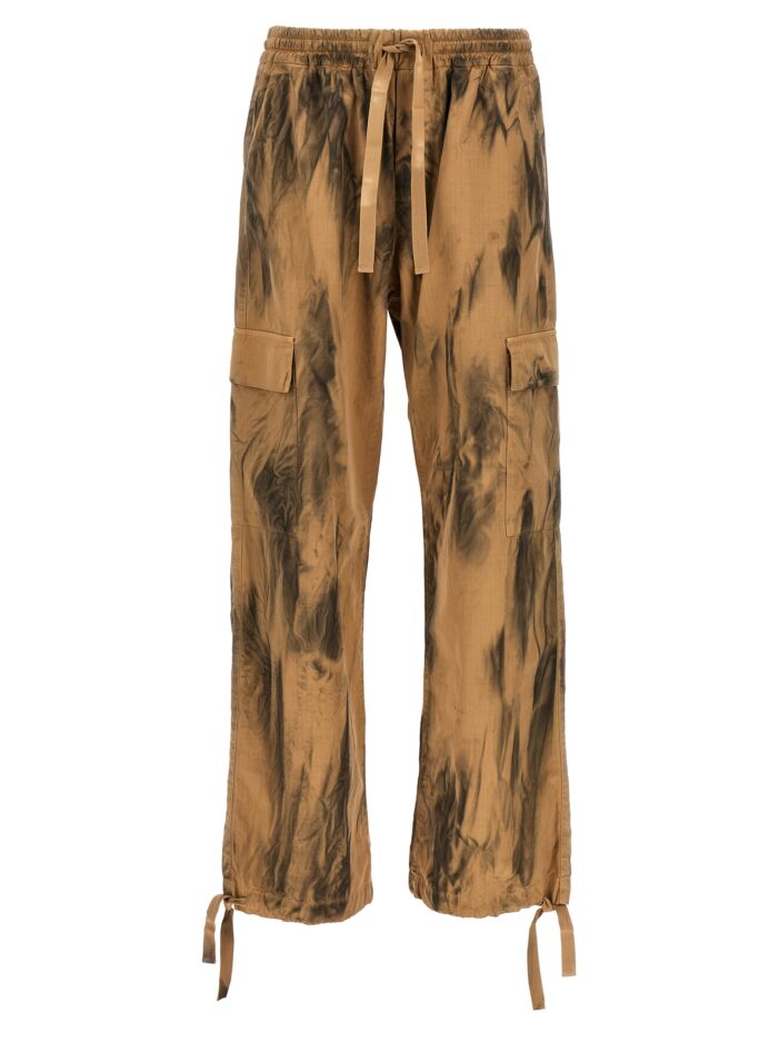 Dirty-effect cargo pants MSGM Beige