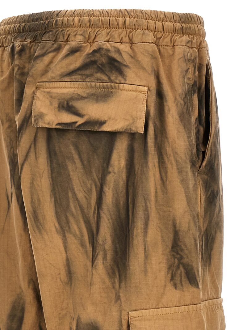 Dirty-effect cargo pants 100% cotton MSGM Beige