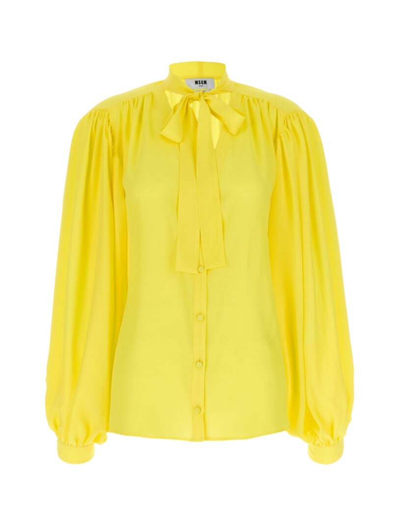 Bow shirt MSGM Yellow