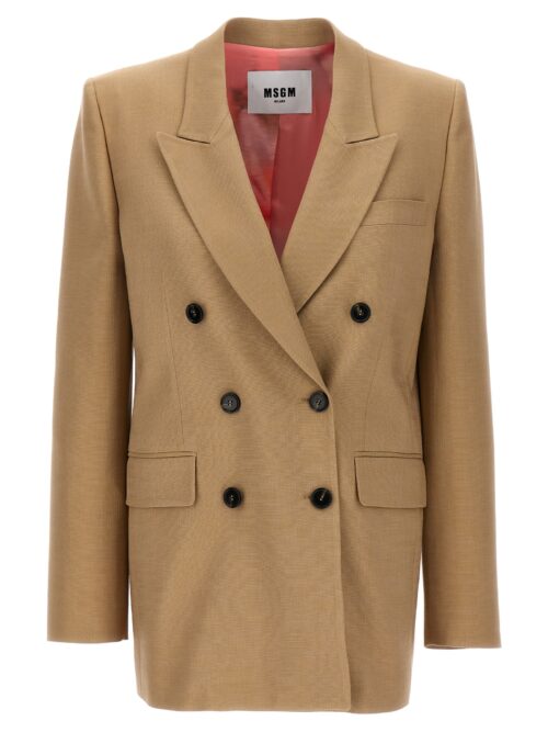Double-breasted blazer MSGM Beige
