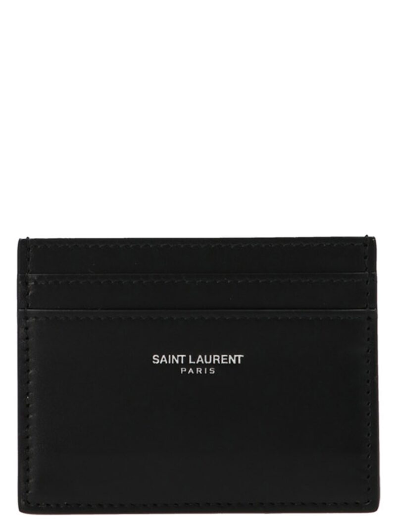 Logo card holder SAINT LAURENT Black