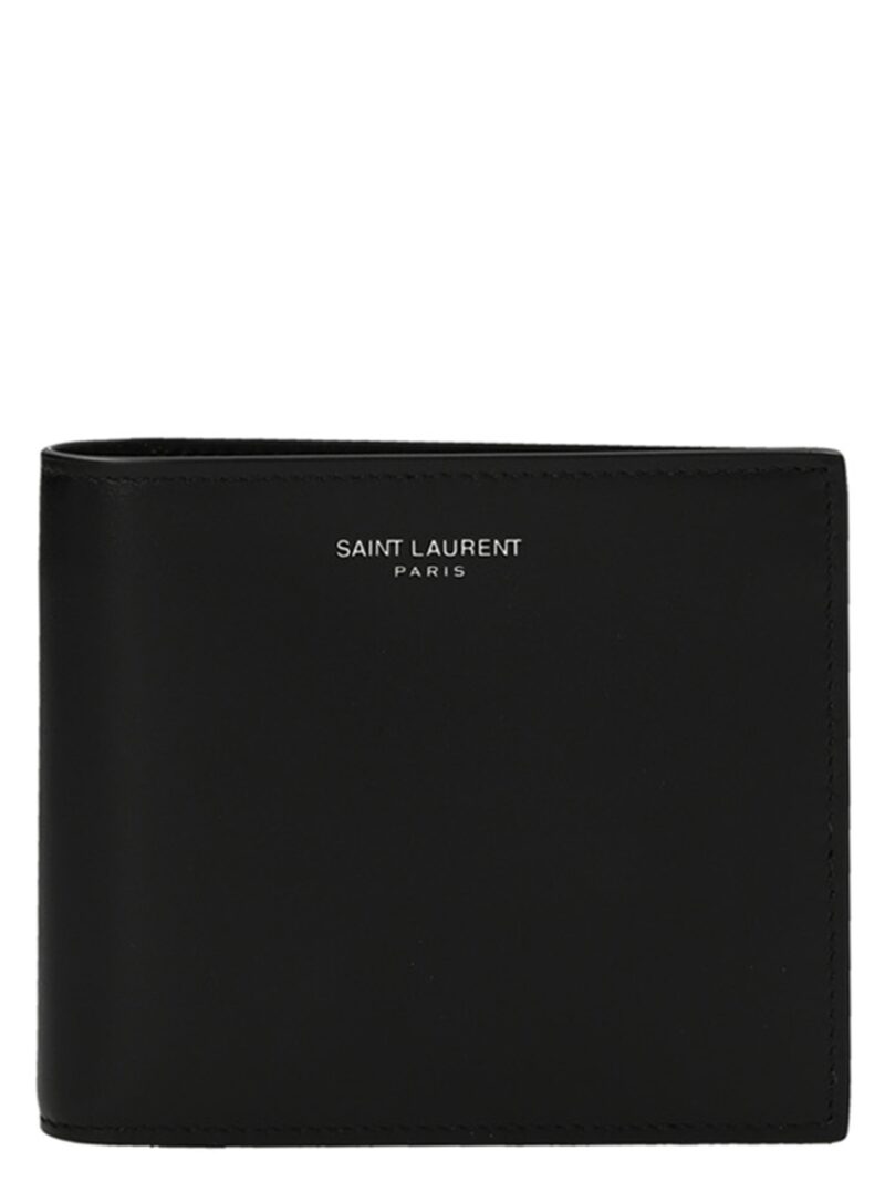 Logo wallet SAINT LAURENT Black