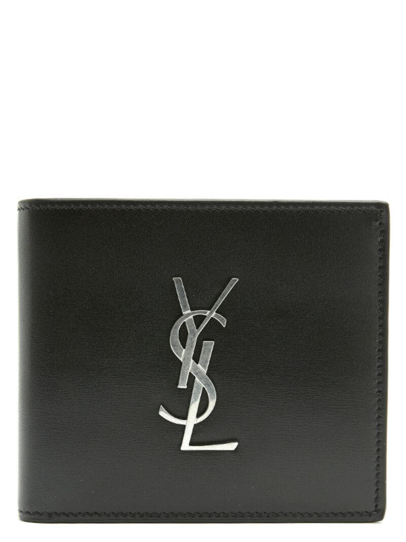 Logo wallet SAINT LAURENT Black