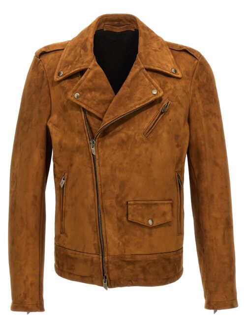 Suede nail jacket SALVATORE SANTORO Brown