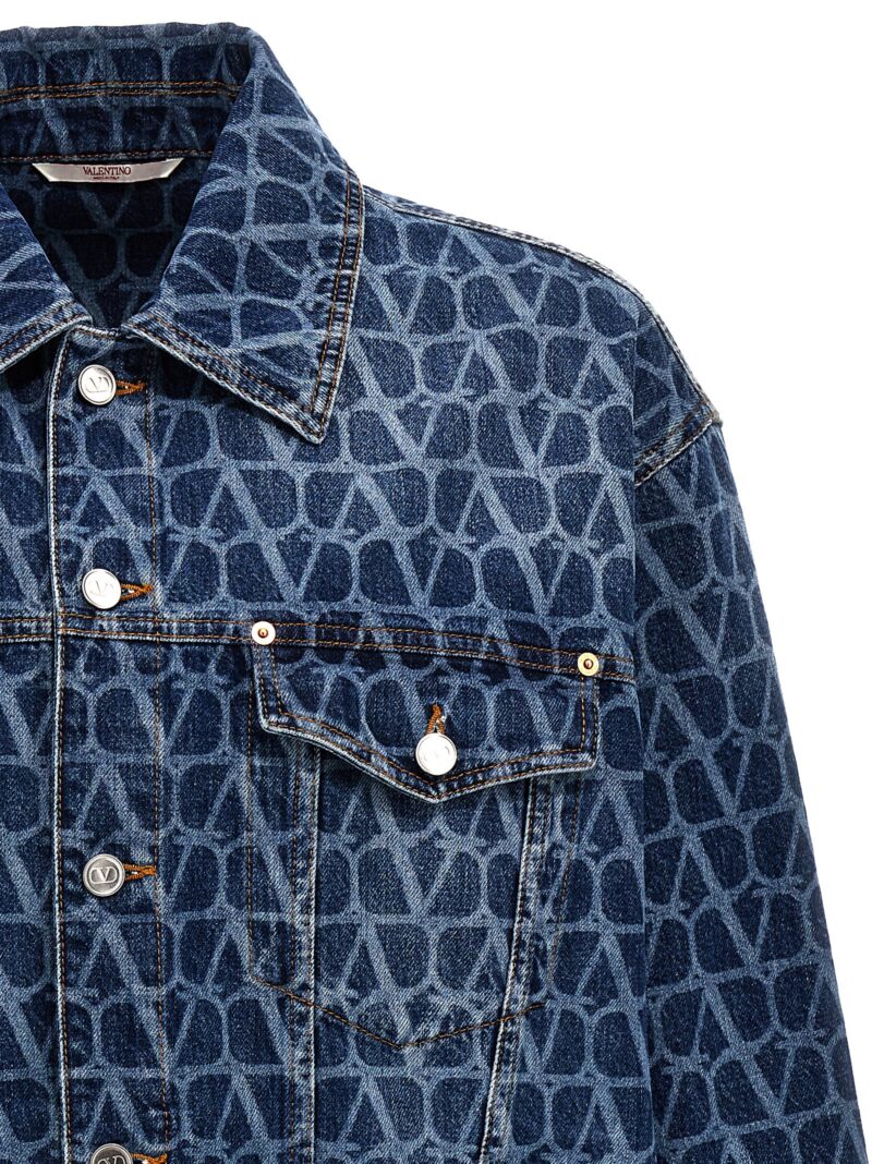 'Toile Iconographe' Valentino denim jacket Man VALENTINO GARAVANI Blue