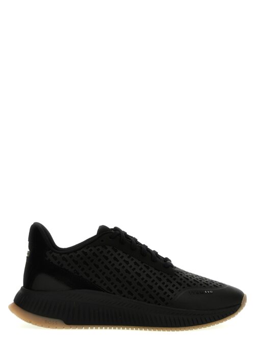 Logo leather sneakers HUGO BOSS Black