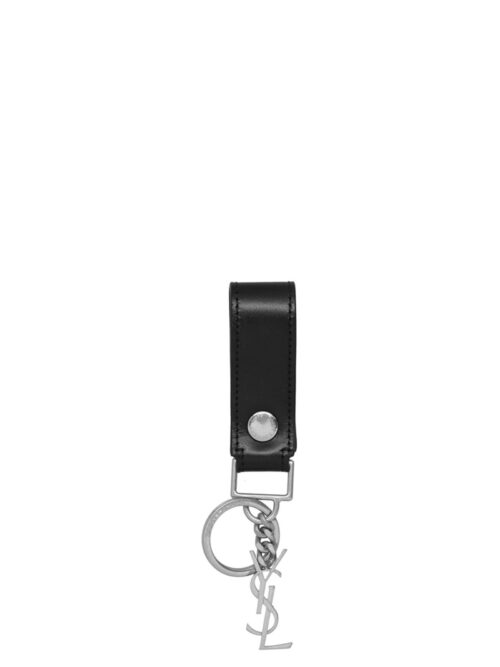 'Monogramme' keyring SAINT LAURENT Black