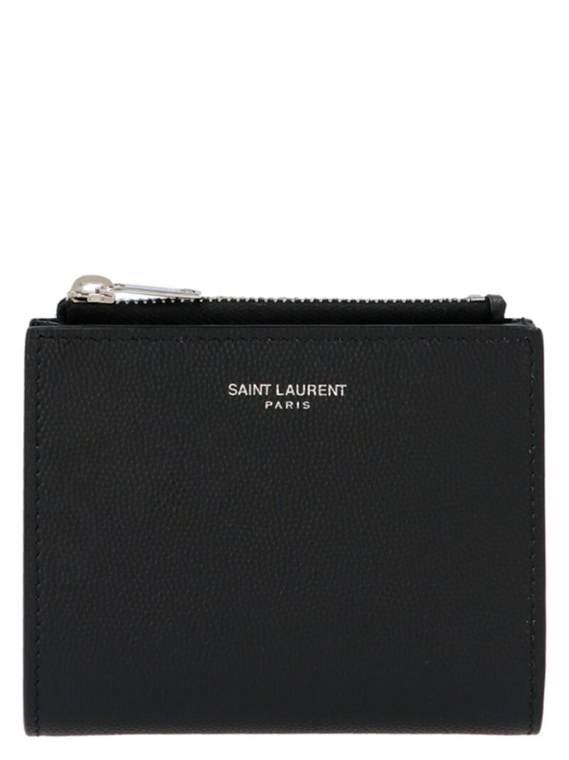 Logo card holder SAINT LAURENT Black