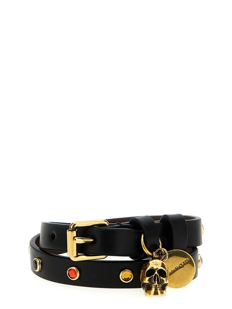 'Skull' double turn bracelet ALEXANDER MCQUEEN Black