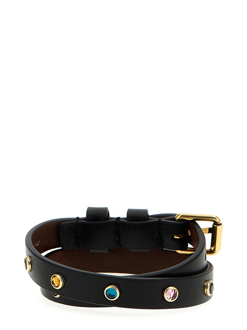 'Skull' double turn bracelet 6309901AAPB1000 ALEXANDER MCQUEEN Black