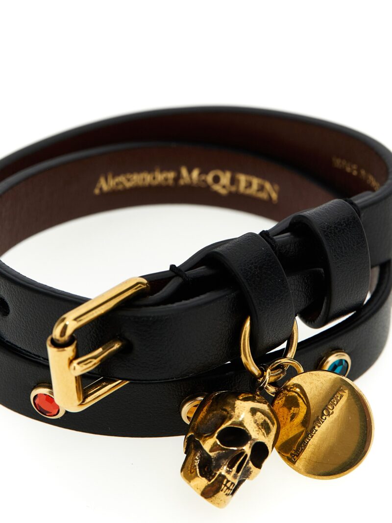 'Skull' double turn bracelet Woman ALEXANDER MCQUEEN Black