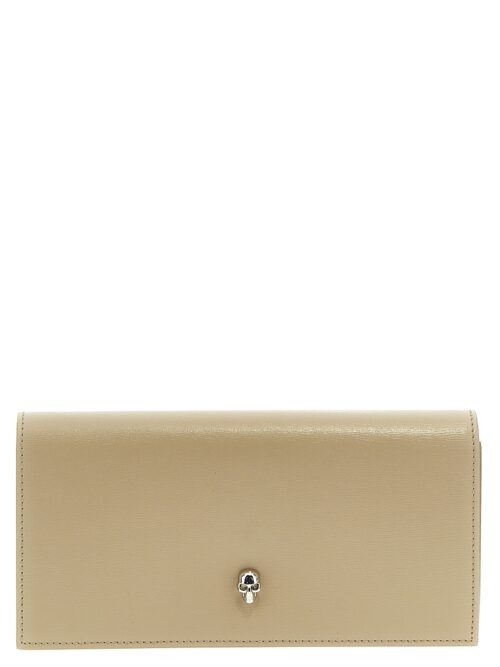 'Skull' wallet on chain ALEXANDER MCQUEEN Beige