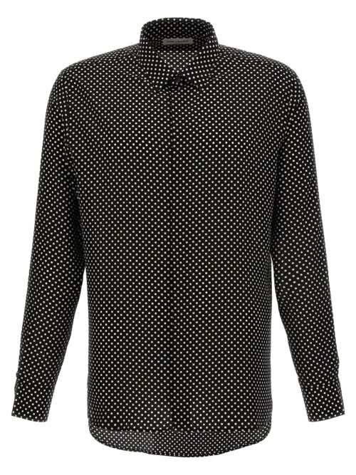 Polka dot shirt SAINT LAURENT White/Black