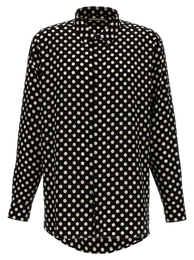 Polka dot shirt SAINT LAURENT White/Black