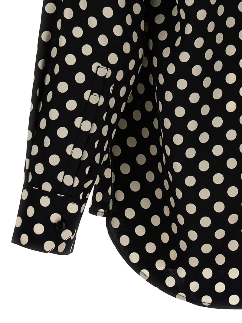 Polka dot shirt 100% silk SAINT LAURENT White/Black