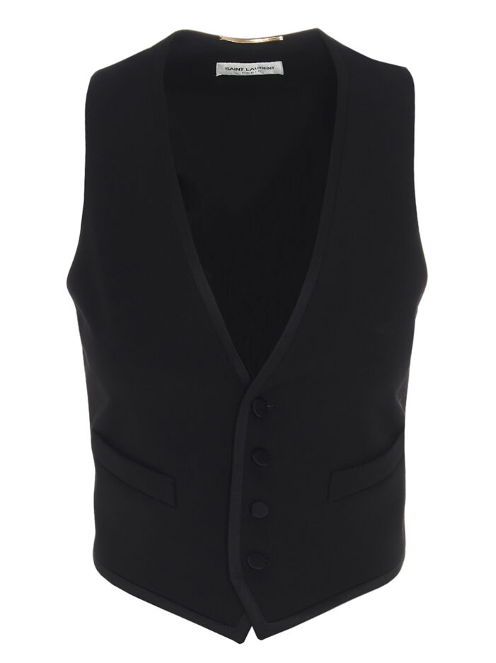 'Short tuxedo' vest SAINT LAURENT Black
