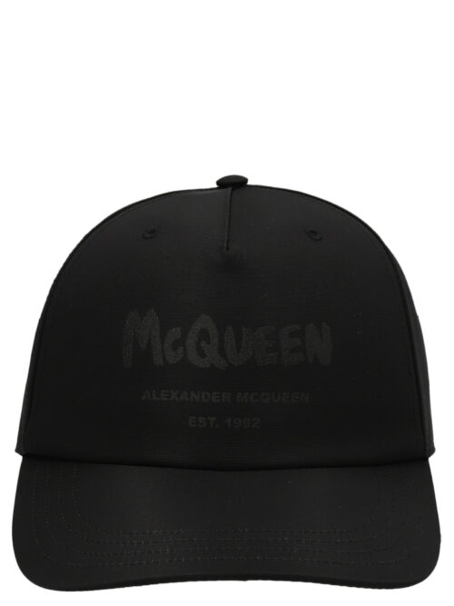 'Tonal Graffiti' cap ALEXANDER MCQUEEN Black