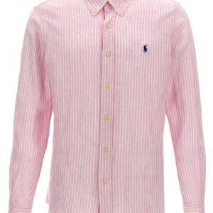 Striped linen shirt POLO RALPH LAUREN Pink