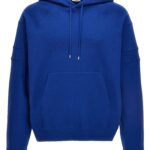 Logo embroidery hoodie SAINT LAURENT Blue