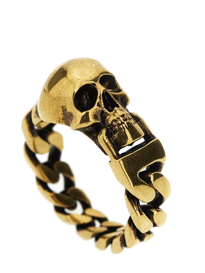 'Skull' ring Man ALEXANDER MCQUEEN Gold