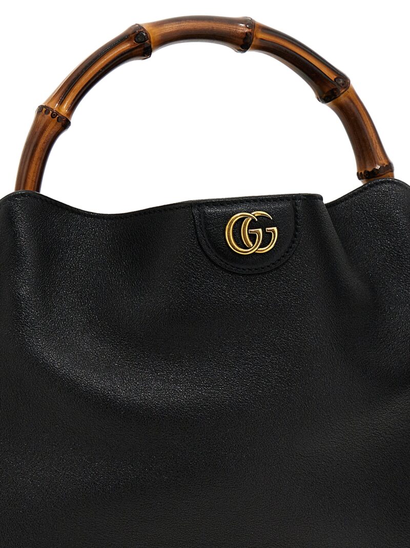 'Gucci Diana' medium shoulder bag 100% leather GUCCI Black