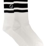Nastro Web logo socks GUCCI White/Black