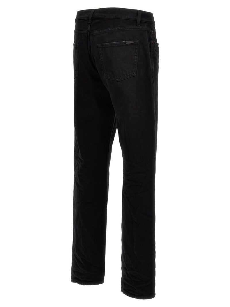 Straight fit jeans 100% cotton SAINT LAURENT Black