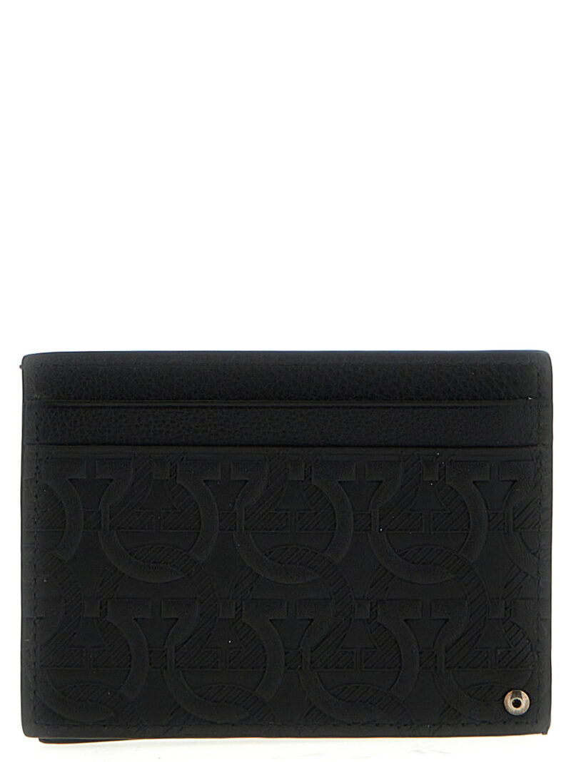 Logo card holder 753606001 FERRAGAMO Black