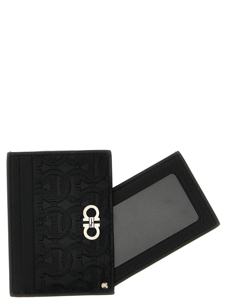 Logo card holder Man FERRAGAMO Black