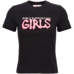 'Girls Supporting Girls' T-shirt CHIARA FERRAGNI BRAND Black