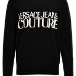 Logo intarsia sweater VERSACE JEANS COUTURE White/Black