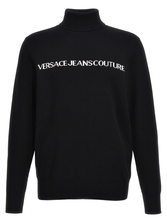 Logo intarsia sweater VERSACE JEANS COUTURE Black