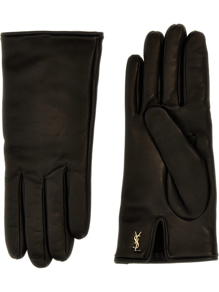 'Cassandre' crop gloves SAINT LAURENT Black