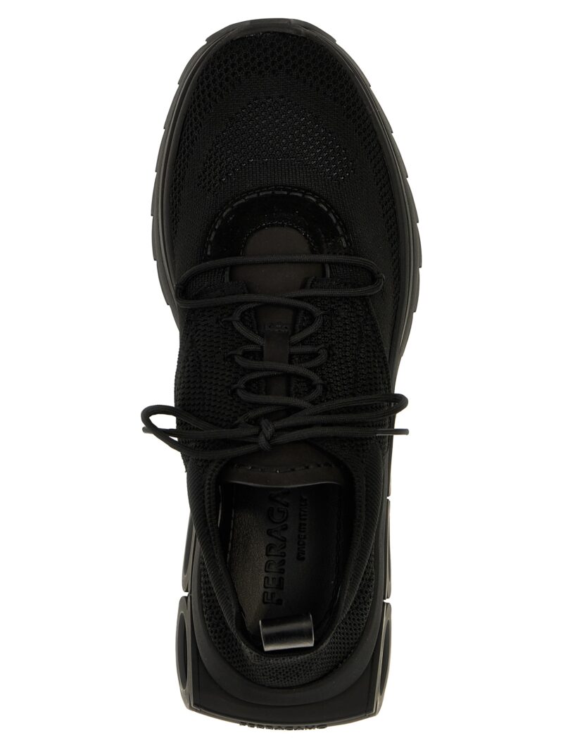 'Nima' sneakers 72% fabric 28% calf leather (Bos Taurus) FERRAGAMO Black