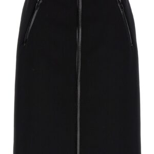 Wool skirt with removable belt GUCCI Black