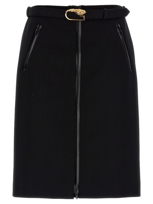 Wool skirt with removable belt GUCCI Black